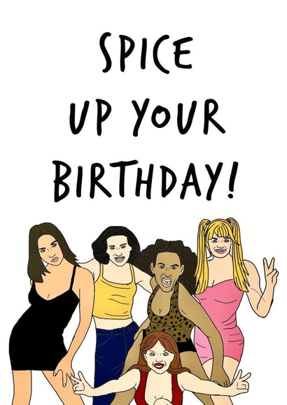 spice girls Birthday Card 10413 created by Keepseyshop