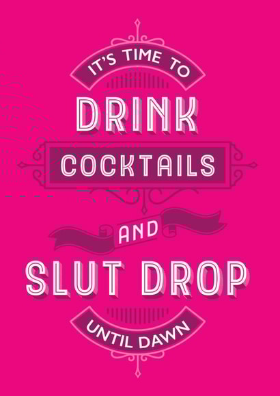 singage rude Birthday Card 12141 created by Brainbox Candy