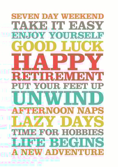 weekend put Retirement Card 13637 created by Rosie Robins