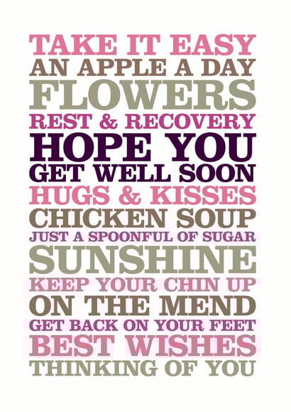 an apple Get Well Card 13638 created by Rosie Robins