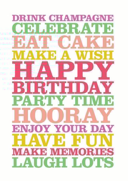 party time Birthday Card 13639 created by Rosie Robins