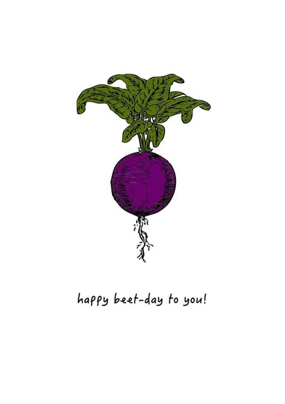 beetroot fruit Birthday Card 13605 created by Boo Hartgen