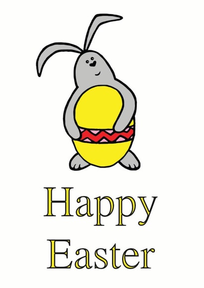 bunny Easter card created by CARDTOON