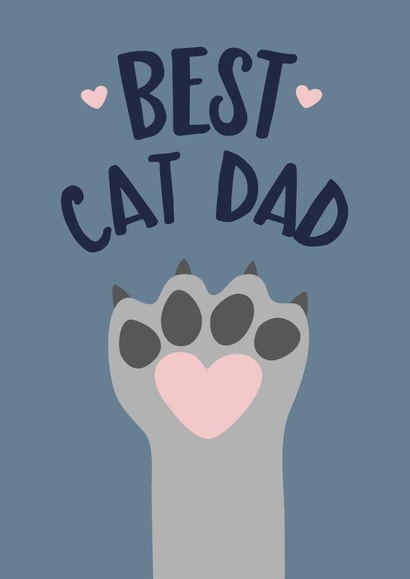 Best cat dad Father's Day card created by Wink Design - Michelle Roberts