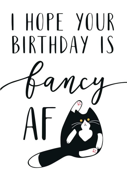 funny cat Birthday Card 9797 created by Miümi Cat
