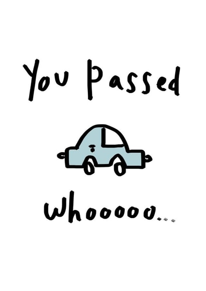 passed driving Exams Card 8264 created by Bridget Heron