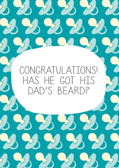 boy dad's New Baby Card 13005 created by Paper Plane