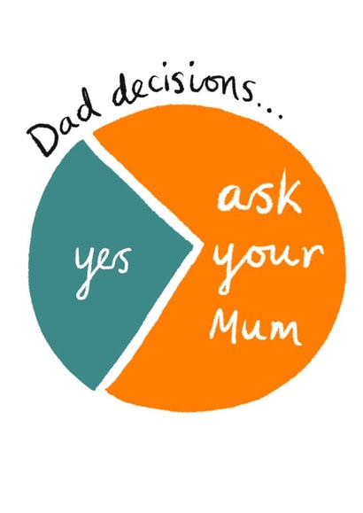 dad decisions Father's Day Card 30045 created by Tarot Close Design
