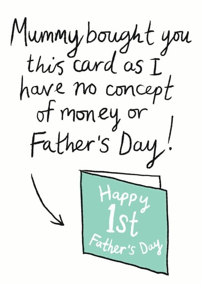 1st Fathers Day concept Father's Day Card 7857 created by Tarot Close Design