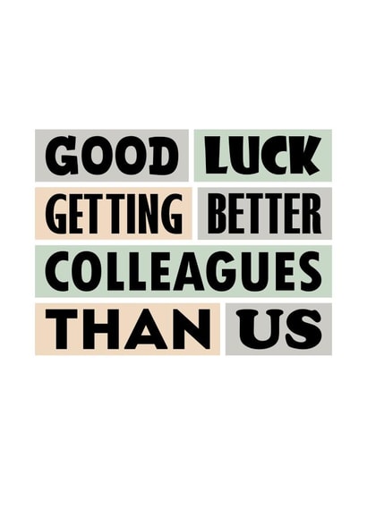 Funny New Job Card For Colleague, Leaving Card created by SixElevenCreations