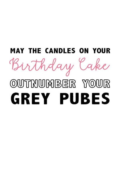 pubes cake Birthday Card 3540 created by Do You Punctuate?