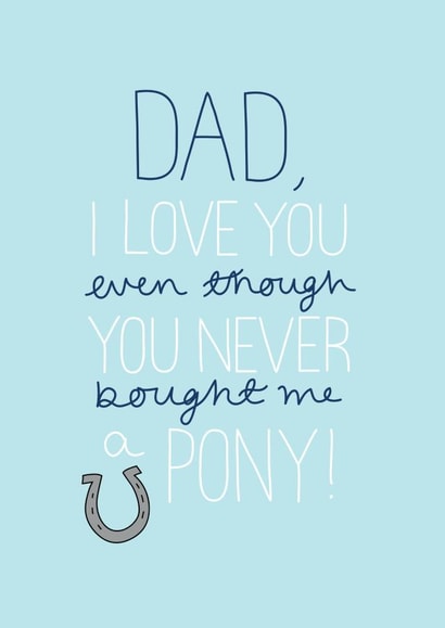 dad pony Father's Day Card 8771 created by Sioux Alice
