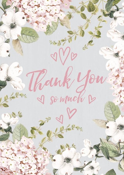 botanical pretty Thank You Card 2435 created by Lucy Ledger