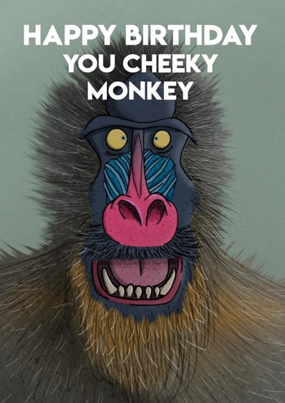 birthday monkey Card 35170 created by DengalsDoodles