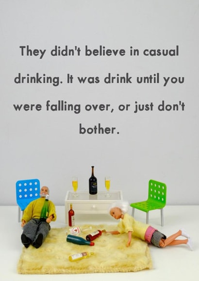 funny adult Just because Card 11406 created by Bold & Bright Cards