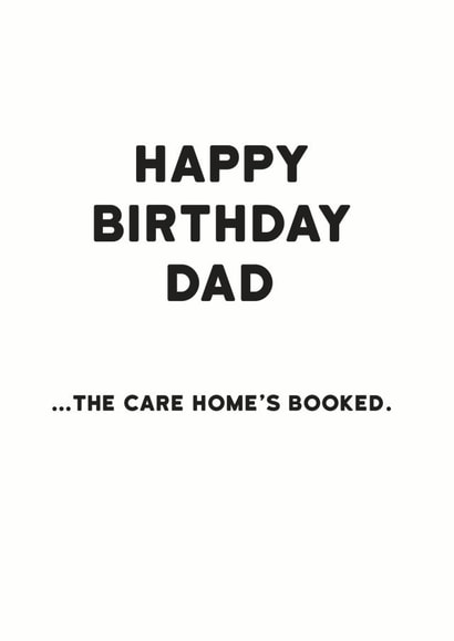 care home Birthday Card 11907 created by Holy Flaps