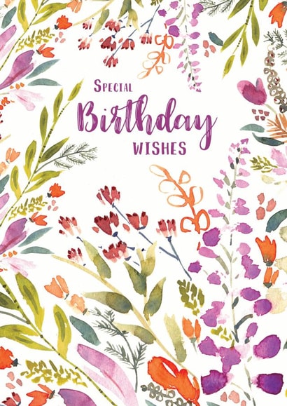 Pretty Birthday Card - Floral - Special Birthday Wishes created by Rebecca Prinn