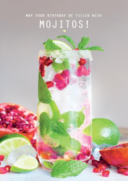 mojito cocktail Birthday Card 37334 created by LAURA TRUBY DESIGNS