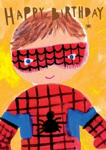Superhero Boy's Birthday Card - Spider Boy - Spider Man created by Paper Salad