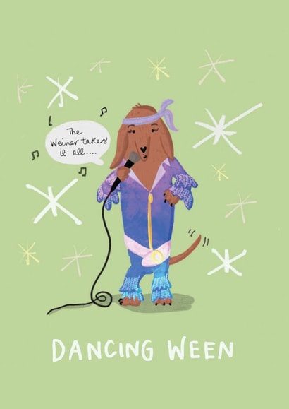 weiner sausage Birthday Card 7726 created by Faye Finney