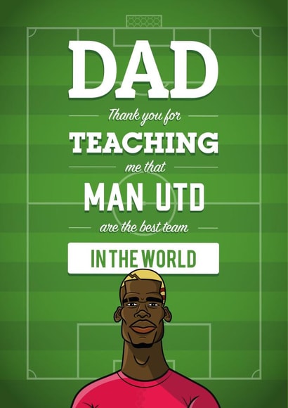 dad manutd Father's Day Card 34307 created by Diverse Pixels