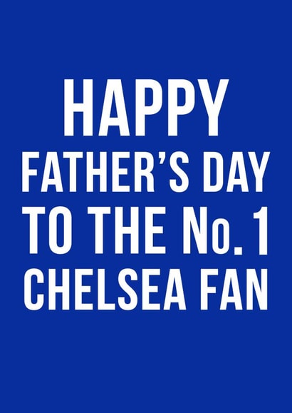 chelsea football Father's Day Card 11167 created by Offside Cards