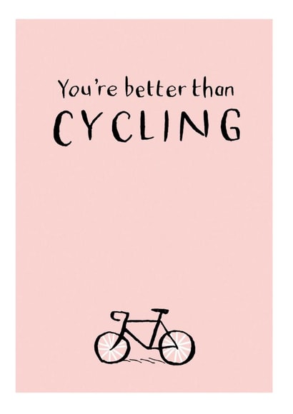 cycling bike Love & Friendship Card 35404 created by Have a Gander