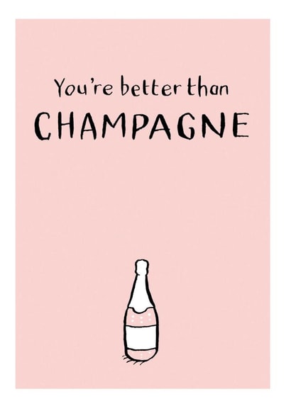 champagne alcohol Anniversary Card 35407 created by Have a Gander