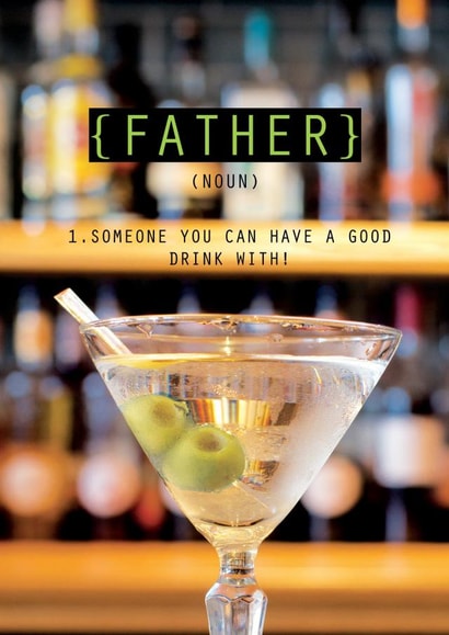 father cocktail Birthday Card 37339 created by LAURA TRUBY DESIGNS