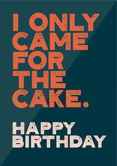 Funny Typography Birthday Card 12622 created by Electric Carp