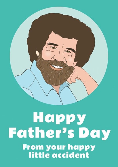 Bob Ross joy of painting Father's Day Card 6793 created by Dolli Does Design