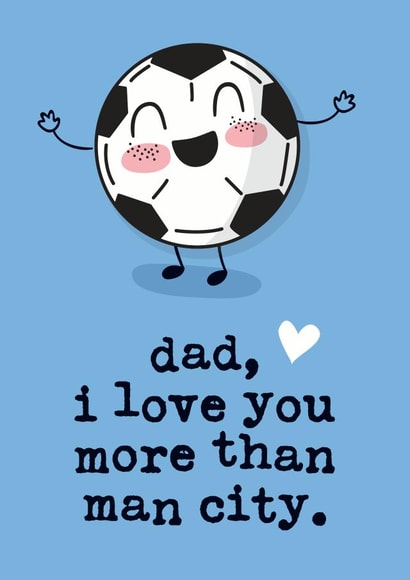 Man Manchester Father's Day Card 5967 created by Mrs Best Paper Co.