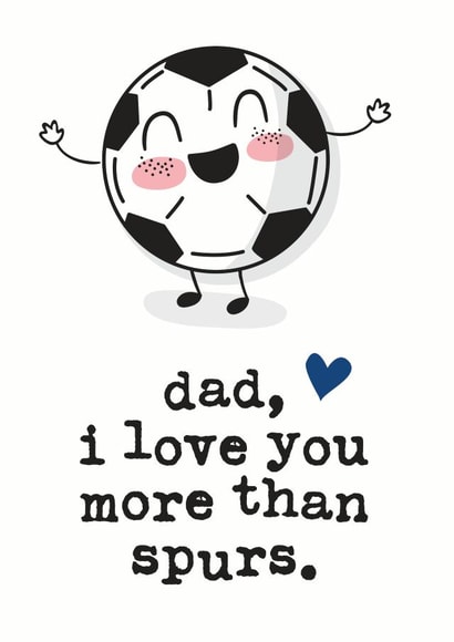 Tottenham Hotspur FC Footbal Club Dad Birthday / Fathers Day Card created by Mrs Best Paper Co.