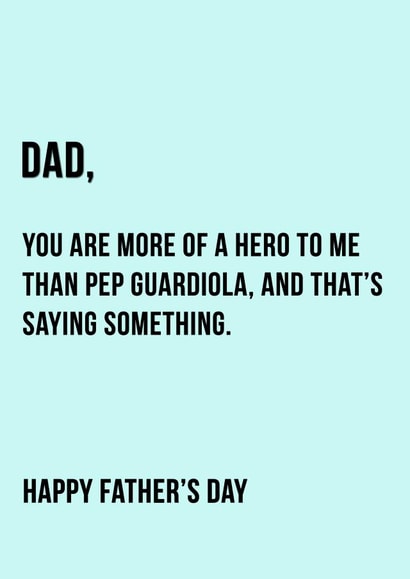 dad football Father's Day Card 11182 created by Offside Cards