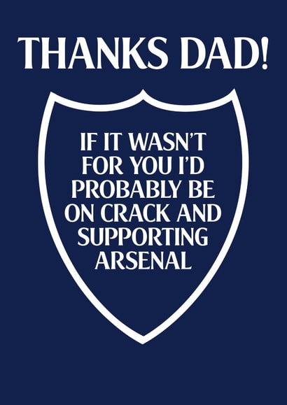 spurs tottenham Father's Day Card 1355 created by Pottsy Prints