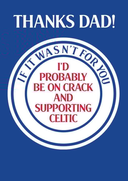 Rangers Father's Day card created by Pottsy Prints