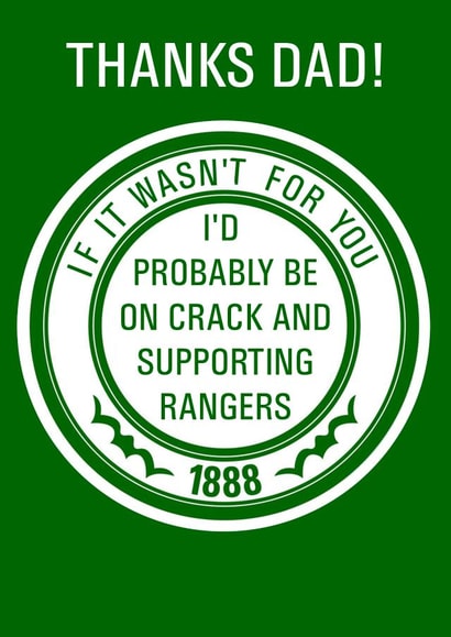 Celtic thanks dad Father's Day card created by Pottsy Prints