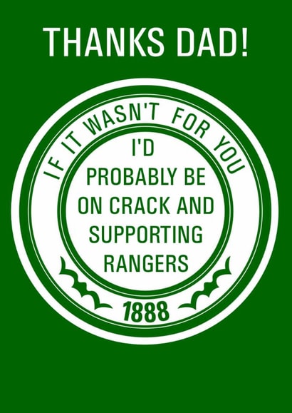 Celtic thanks dad Father's Day card created by Pottsy Prints