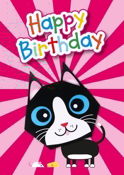 cat kitty Birthday Card 5496 created by Made by Man