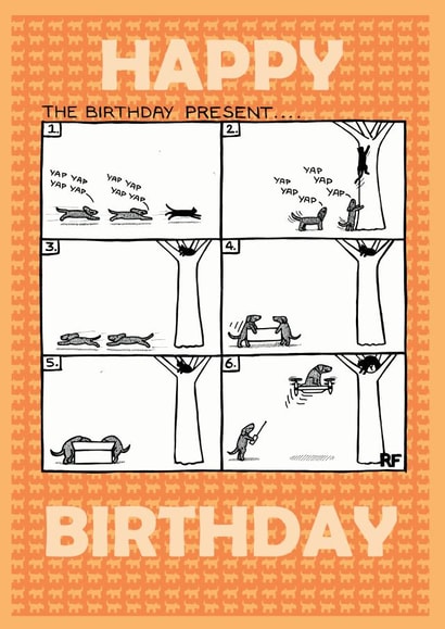 funny humour Birthday Card 1914 created by Off The Leash Cartoons by Rupert Fawcett