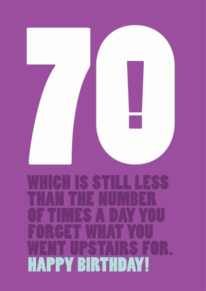 70 still Birthday Card 9462 created by Wordplay Design