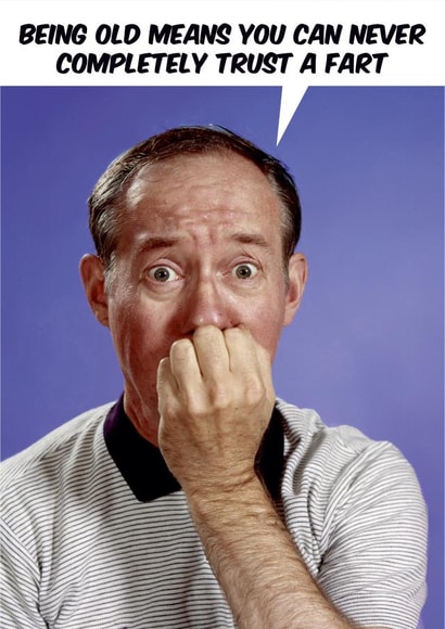 old means Birthday Card 3017 created by Dean Morris Cards