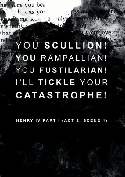 shakespeare funny Love & Friendship Card 5476 created by Bookishly