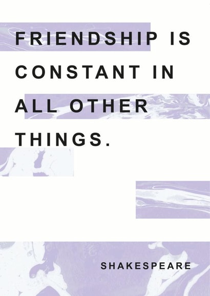 shakespeare modern Love & Friendship Card 5483 created by Bookishly