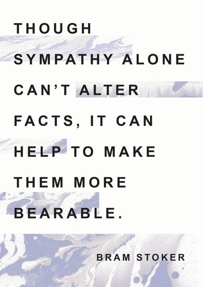 sympathy bramstoker Thinking of you Card 5484 created by Bookishly