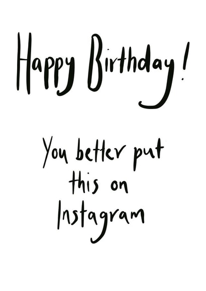 birthday instagram Card 31265 created by The Cardiologist