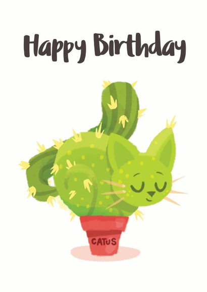 cat cactus Card 27390 created by Michelle Hird