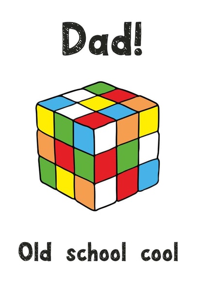 Old school cool rubik's cube created by Ink & Ocean