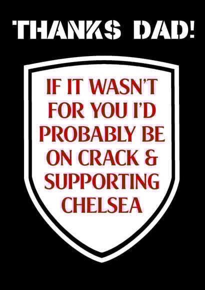 fulham football Father's Day Card 23843 created by Pottsy Prints