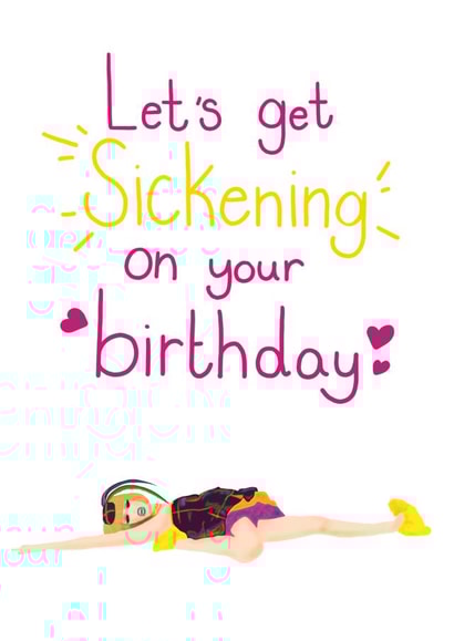 sickening lets Birthday Card 12907 created by Ahillustrations
